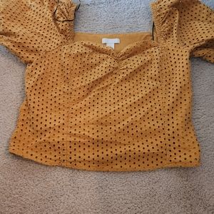 H&M Yellow Off the Shoulder Top